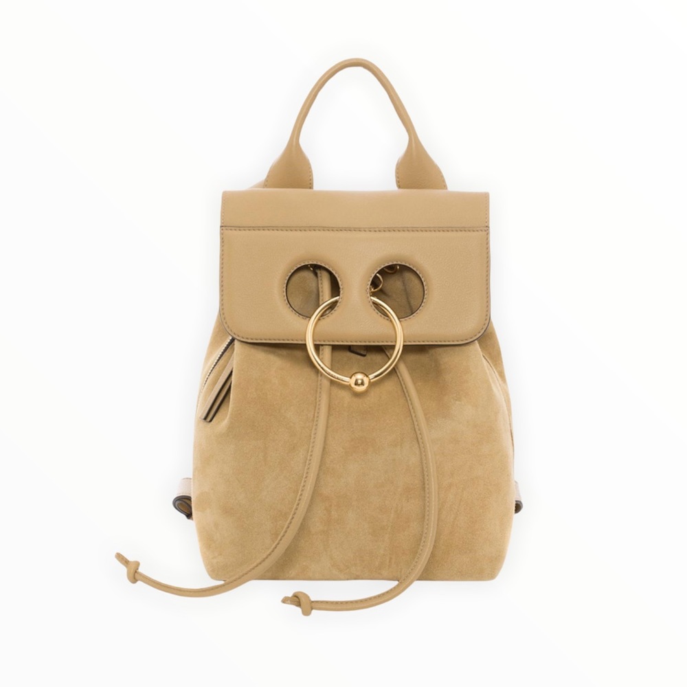 JW ANDERSON Tan Backpack with Gold Accents